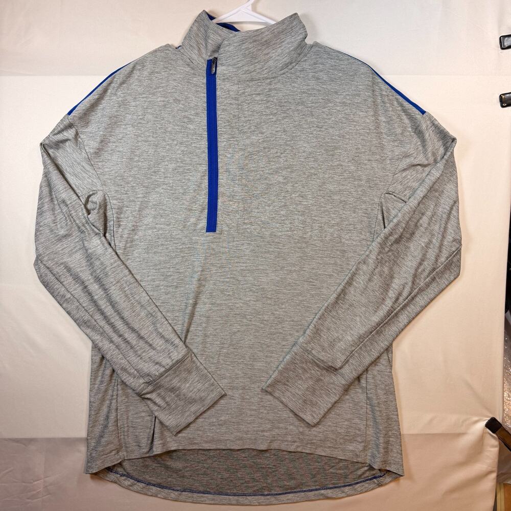 Under Armour Loose Fit Quarter Zip Pullover Gray Mens Size Large